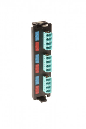 Siemon RIC-F-LCQ12-01C-SALE Quick-Pack Панель с 6 LC duplex адаптерами, 12 волокон, многомод, цвет адаптеров аква (для RIC3, SWIC3, FCP3) (РАСПРОДАЖА)
