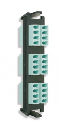 Siemon RIC-F-LCQ24-01C-SALE Quick-Pack Панель с 6 LC quadro адаптерами, 24 волокна, многомод, цвет адаптеров аква (для RIC3, SWIC3, FCP3) (РАСПРОДАЖА)