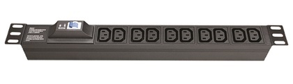 DKC / ДКС R519IEC8CBC14 Блок розеток для 19" шкафов, 8 розеток IEC60320 С13, автомат защиты 1Р