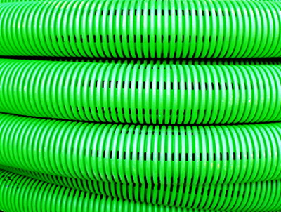 DKC / ДКС 140990 (Заказная) Труба двустенная гибкая гофрированная дренажная, класс жесткости SN6, перфорация 360°, в комплекте с соединительной муфтой, наружный ф90мм, в бухте 50м, цвет зелёный (цена за метр)
