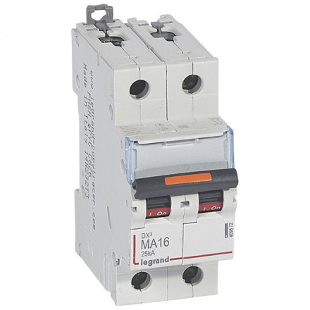 LEGRAND 409872 Автоматический выключатель, серия DX3, MA16A, 25кА, 2-полюсный