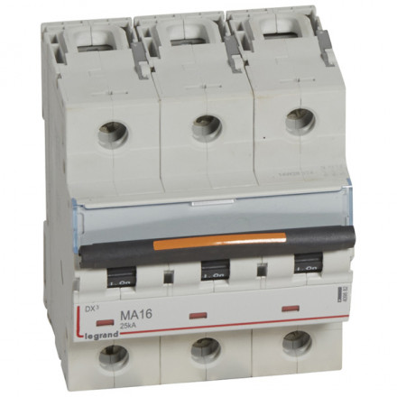 LEGRAND 409882 Автоматический выключатель, серия DX3, MA16A, 25кА, 3-полюсный
