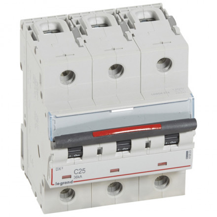 LEGRAND 410023 Автоматический выключатель, серия DX3, C25A, 36кА, 3-полюсный