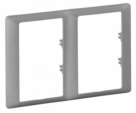 LEGRAND 754242 Рамка для розетки 2х2К+3, двойная, алюминий, Valena Life