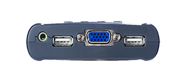 ATEN CS64U (CS64UZ-AT) Переключатель, электрон., KVM+Audio, 1 user USB+VGA => 4 cpu USB+VGA, со встр.шнурами USB 4x1.2м., 2048x1536, настол., исп.стандарт.шнуры, без OSD, некаскад., - фото 2