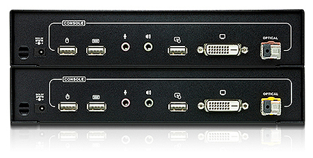 ATEN CE680-AT-G Удлинитель, KVM USB, DVI-D+AUDIO+RS232, 600 метр., 1xОптич.волокно одномод.1310/1550нм, DVI-D+2xMINIJACK+DB9+LС+2xUSB А-Тип+2xUSB B-Тип, F, без шнуров, 2xБП 220> 5.3V, (до 1920x1200 60Hz;HDTV 720p/1080p;HDCP) - фото 3