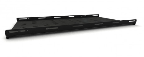 Hyperline TSH3L-1050-RAL9004 Полка стационарная, глубина 1050 мм, с боковым креплением, нагрузка до 20 кг, для шкафов серии TTB, TTR, 485х1050мм (ШхГ), цвет черный (RAL 9004)