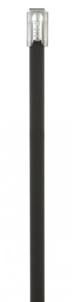 PANDUIT MLTFC2S-CP316 Кабельные стяжки Pan-Steel™ с полиэстеровым покрытием, со стандартным размером поперечного сечения, диаметр кабельного жгута 12.7 - 51 мм, 4.6 мм х 201 мм (ШхД), толщина 0.25 мм, сталь AISI 316, черные (100 шт.)