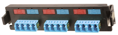 Siemon RIC-F-LCU12-01C-SALE Quick-Pack Панель с 3 LC четверными адаптерами, 12 волокон, одномод, цвет адаптеров голубой (для RIC3, SWIC3, FCP3) (РАСПРОДАЖА)