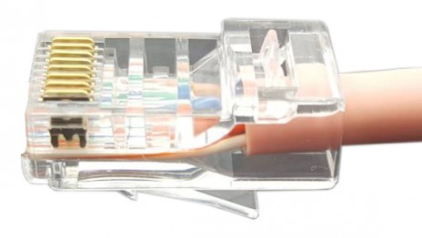 Hyperline PLEZ-8P8C-U-C6-100 Разъем легкой оконцовки RJ-45 (8P8C) под витую пару, категория 6 (50 µ"/ 50 микродюймов), универсальный (для одножильного и многожильного кабеля) (100 шт.)