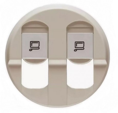 LEGRAND 066236 Лицевая панель для розеток RJ 45, слоновая кость, Celiane