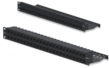 Siemon Z6AS-PNL-U48K Патч-панель экранированная модульная ZMAX кат. 6А, 48 портов с модулями, 1U, черная