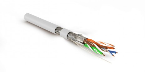 Hyperline SFTP4-C7A-S23-IN-LSZH-WH-500 (500 м) Кабель витая пара, экранированный S/FTP, общий экран оплетка, каждая пара в фольге, категория 7A (1000MHz), 4 пары 23 AWG, 4х2х0,58 мм, однопроволочные жилы, LSZH, нг(А)-HF, внутренний -40°C – +75°C, белый