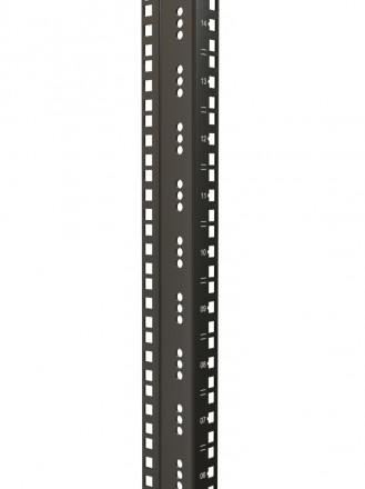 Hyperline CTRM19-22U-RAL9005 19'' монтажный профиль высотой 22U с маркировкой юнитов, для шкафов TTR, TTB, цвет черный RAL9005 (2 шт. в комплекте) - фото 2