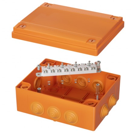 DKC / ДКС FSB211204 Коробка пластиковая FS с кабельными вводами иклеммниками,IP55,150х110х70мм, 12р, 450V,6A,4мм.кв