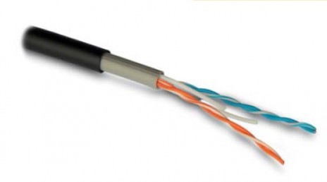 Hyperline IU4-C5E-S-CMR (IU4-C5E-S-CMR-SOLID-FR-PVC) (305 м) Кабель для сетей Industrial Ethernet, категория 5e, 4x2x24 AWG (0.51 мм), однопроволочные жилы (solid), U/UTP, PVC (UV), черный