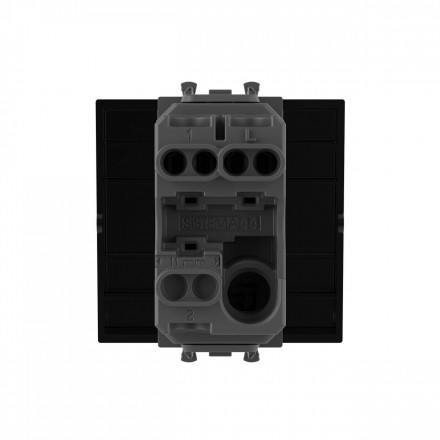 DKC / ДКС 4402102 Выключатель "Черный квадрат", 16A, 2 мод., Avanti - фото 3