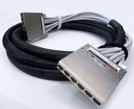 Hyperline PPTR-CT-CSS/C6AS-D-CSS/C6AS-LSZH-15M-GY Претерминированная медная кабельная сборка с кассетами на обоих концах, категория 6A, экранированная, LSZH, 15 м, цвет серый