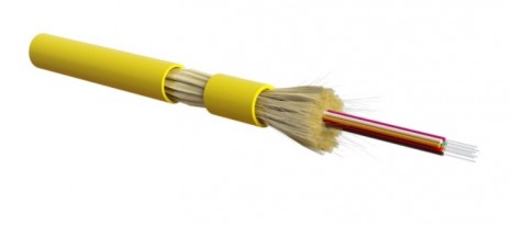 Hyperline FO-DT-IN-9S-2-HFLTx-YL Кабель волоконно-оптический 9/125 (SMF-28 Ultra) одномодовый, 2 волокна, плотное буферное покрытие (tight buffer), для внутренней прокладки, HFLTx, –40°C – +70°C, желтый