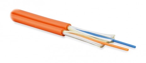 Hyperline FO-D2-IN-50-2-HFLTx-OR Кабель волоконно-оптический 50/125 (OM2) многомодовый, 2 волокна, duplex, zip-cord, плотное буферное покрытие (tight buffer), 2.0 мм, для внутренней прокладки, HFLTx, –40°C – +70°C, оранжевый