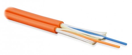 Hyperline FO-D3-IN-50-2-HFLTx-OR Кабель волоконно-оптический 50/125 (OM2) многомодовый, 2 волокна, duplex, zip-cord, плотное буферное покрытие (tight buffer) 3.0 мм, для внутренней прокладки, HFLTx, –40°C – +70°C, оранжевый