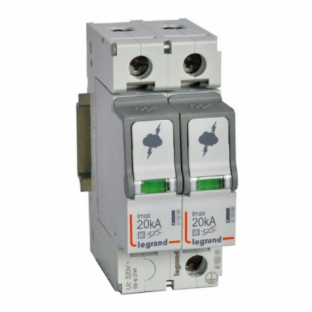 LEGRAND 412221 Устройство защиты от импульсных перенапряжений T2 20KA 2P