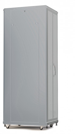Hyperline TTR-2261-DD-RAL7035 Шкаф напольный 19-дюймовый, 22U, 1166x600х1000 мм (ВхШхГ), передняя и задняя распашные перфорированные двери (75%), ручка с замком, цвет серый (RAL 7035) (разобранный) - фото 2