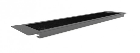 Hyperline TCB-TTB-RAL7035 Панель с щеточным кабельным вводом в пол/потолок для шкафов серии TTB, TTR, TWB, TWL, 65 мм х 293 мм (ШхД), цвет серый (RAL 7035) - фото 2