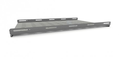 Hyperline TSH3L-850-RAL7035 Полка стационарная, глубина 850 мм, с боковым креплением, нагрузка до 20 кг, для шкафов серии TTB, TTR, 485х850мм (ШхГ), цвет серый (RAL 7035) - фото 2