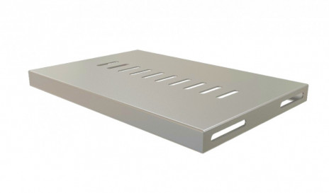 Hyperline SSH3-180-RAL7035 Полка для 10" шкафов TDC/TDB 272 x 180 мм, уст. размер 254 мм, цвет серый (RAL 7035) - фото 2