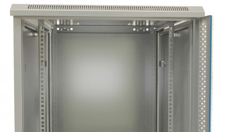 Hyperline TWB-0945-SR-RAL7035 Шкаф настенный 19-дюймовый (19"), 9U, 500x600х450мм, металлическая передняя дверь с замком, две боковые панели, цвет серый (RAL 7035) (разобранный) - фото 5