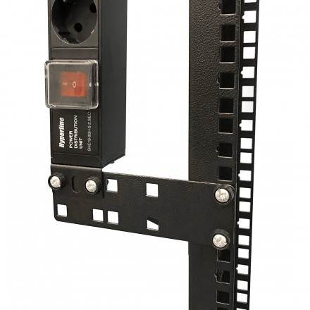 Hyperline PMV1-RAL9005 Кронштейн для крепления 19 дюймового и вертикального оборудования сбоку стоек (2 шт. в комплекте) - фото 5