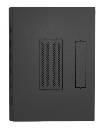 Hyperline TWL-0645-SD-RAL9004 Шкаф настенный 19-дюймовый (19"), 6U, 367x600х450мм, металлическая перфорированная дверь, несъемные стенки, 1 пара профилей, цвет черный (RAL 9004) (собранный) - фото 2