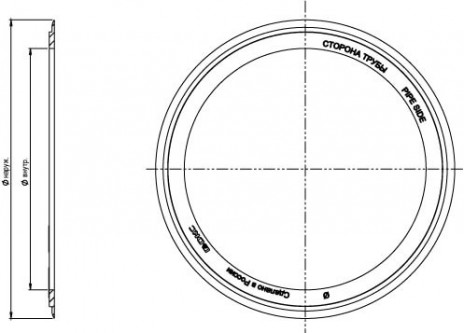 DKC / ДКС 016140 (Заказная) Кольцо резиновое уплотнительное для двустенной трубы D 140мм - фото 2