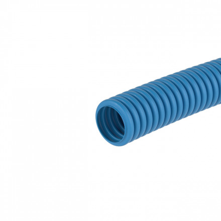DKC / ДКС 10525 Труба гибкая гофрированная, номинальный ф25мм, полипропилен,тяжелая, не распространяет горение, без протяжки, цвет синий (цена за метр) - фото 3