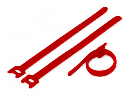 Hyperline WAS-210-RD Хомут для кабеля, липучка с мягкой застежкой, 210x14 мм, красный
