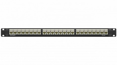 DKC / ДКС RN6APPU24 (Заказная) Патч-панель 19", 1U, 24 порта RJ45, категория 6A, неэкранированная, цвет черный