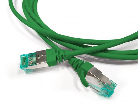 Hyperline PC-LPT-SFTP-RJ45-RJ45-C6a-1M-LSZH-GN Патч-корд S/FTP, экранированный, категория 6a (100% Fluke Component Tested), 30AWG, LSZH, 1 м, зеленый