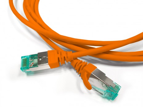 Hyperline PC-LPT-SFTP-RJ45-RJ45-C6a-1M-LSZH-OR Патч-корд S/FTP, экранированный, категория 6a (100% Fluke Component Tested), 30AWG, LSZH, 1 м, оранжевый