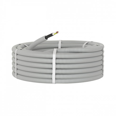 DKC / ДКС 9S92050 (Заказная) Электротруба ПВХ гибкая гофр. д.20мм, цвет серый, с кабелем ВВГнг(А)-LS3х2,5мм2 РЭК "ГОСТ+", 50м - фото 2
