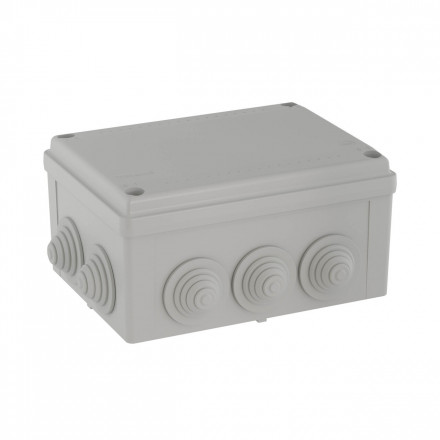 DKC / ДКС 54000 Коробка ответвительная с кабельными вводами, номинально 150х110х70мм, 10 вводов, max ф25мм, пластик, IP55, RAL 7035 - фото 2