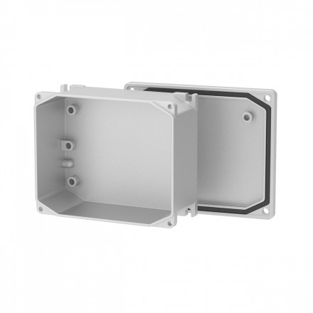 DKC / ДКС 65301 Коробка ответвительная алюминиевая окрашенная,IP66, RAL9006, 128х103х55мм - фото 4