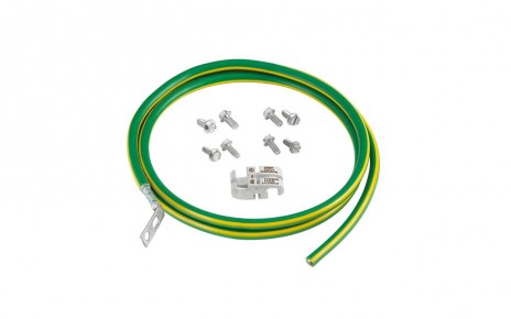 PANDUIT RGCBNJ660P22 Комплект для заземления шкафа: кабель №6 AWG (16 мм2) длиной 1,52 м, с одним наконечником 45°, болты, антиоксидант, медный зажим HTAP для подключения к магистральной шине заземления #6-#2 AWG (16-25 мм2)
