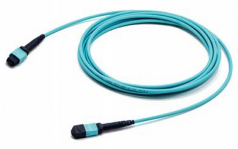 Hyperline FHD-MC3-504-MPOF12/PS-MPOF12/PS-B-3M-LSZH-AQ Патч-корд волоконно-оптический MPO (мама) - MPO (мама), тип B, 12 волокон, 50/125 (OM4), 40/100G, LSZH, 3 м