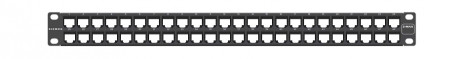 Siemon Z-PNL-U48E-SALE Z-MAX Патч-панель 19", 48 портов, неэкранированная, 1U, черная, без модулей (в комплекте маркировочные этикетки, кабельные стяжки, крепеж) для использования с модулями Z6-PB, Z6A-PB (РАСПРОДАЖА)