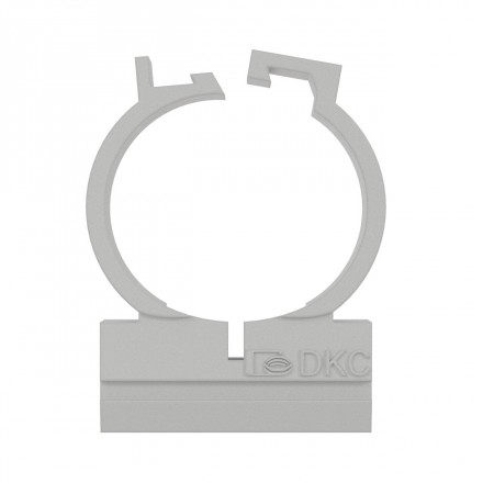DKC / ДКС 51120R Держатель двухкомпонентный для крепления труб, ф20мм, пластик, RAL 7035 (розница)