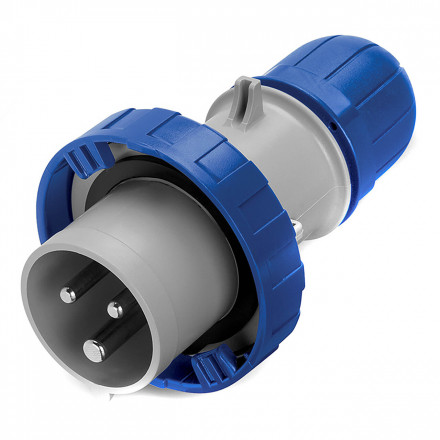 DKC / ДКС DIS2181633 Вилка кабельная прямая, винтовой зажим, 16А, 2P+E, IP67, 6ч, для сечения кабеля 1,0-2,5мм2, 230В, цвет синий