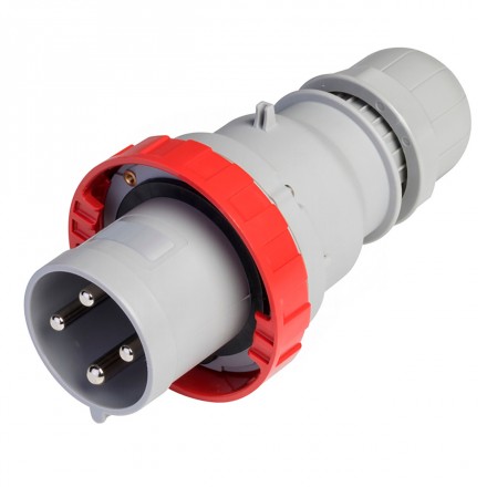 DKC / ДКС DIS21812536 Вилка кабельная прямая, винтовой зажим, 125A, 3P+E, IP67, для сечения кабеля 16,0-50,0мм2, 400В, цвет красный