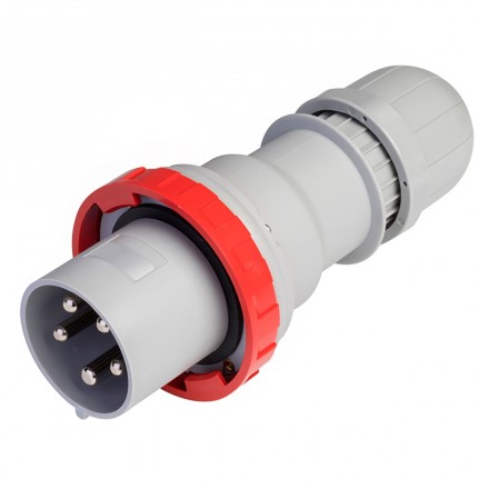 DKC / ДКС DIS21812537 Вилка кабельная прямая, безвинтовой зажим, 125A, 3P+E+N, IP67, для сечения кабеля 16,0-50,0мм2, 400В, цвет красный