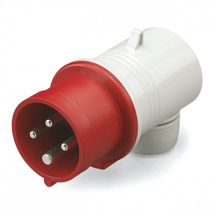 DKC / ДКС DIS2211636 (Заказная) Вилка кабельная угловая, винтовой зажим, 16A, 3P+E, IP44, для сечения кабеля 1,5-2,5мм2, 400В, цвет красный
